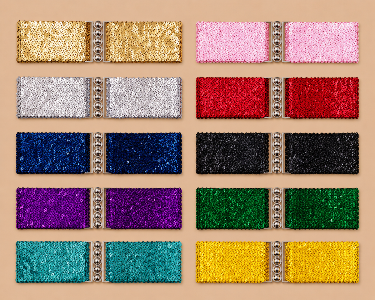 Sequin Stretch Waist Belt